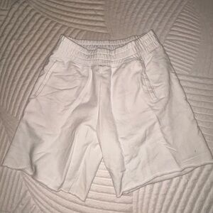 Aerie White Elastic Waist Shorts